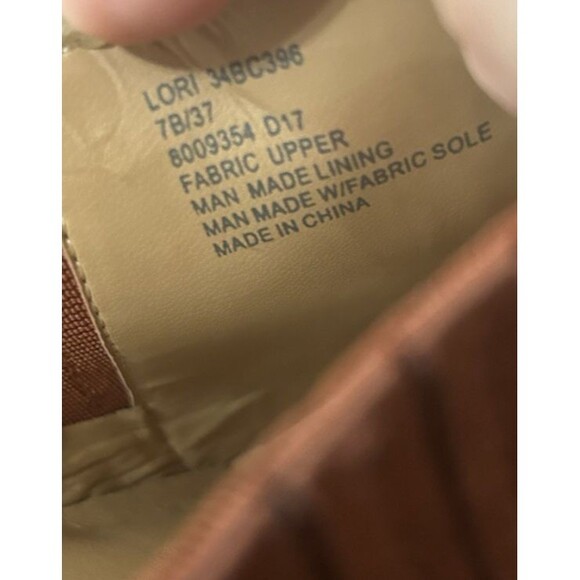 BCBG Generation Lori Faux Suede Rust Slide Mules Heel Shoe Sandals Womens 7B - Picture 13 of 13